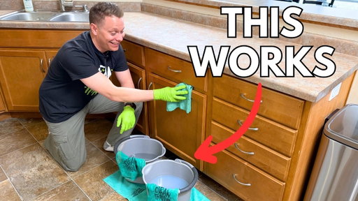 The Best Way to Clean Wood Kitchen Cabinets!