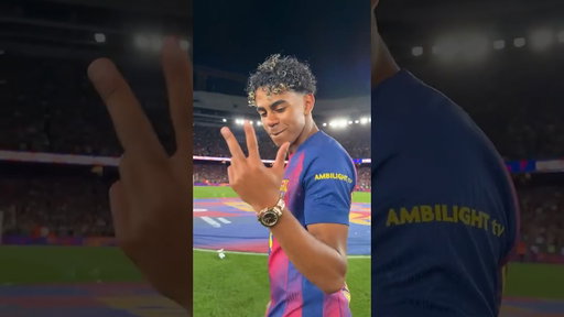 How many leagues, Lamine? 👀🏆 #shorts #fcbarcelona #lamine