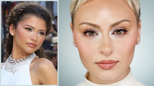 Zendaya's White Eyeshadow Makeup | The FULL Odyssey Look