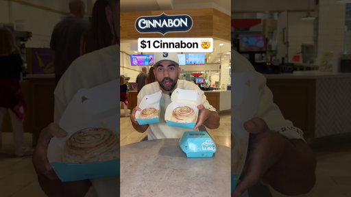 $1 cinnamon rolls at Cinnabon!!! 🤤