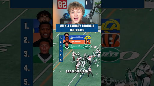 Week 4 Fantasy Football Takeaways
