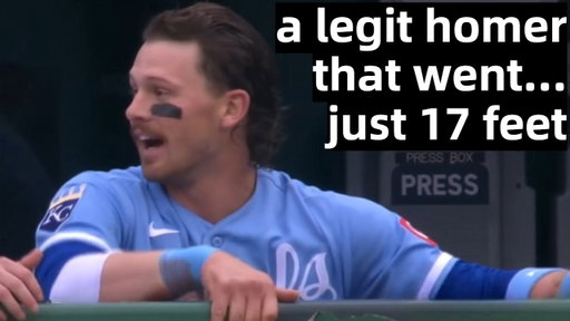 We Just Saw Bobby Witt Jr Hit The Shortest Home Run In MLB History...at Just 17 Feet