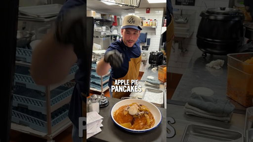 Apple Pie Pancakes: Apple Pie Compote, Candied Pecans, MSC Ricotta, Powdered Pumpkin Spice