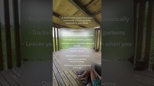 A smart home responds to your commands. A healing home responds to your body.