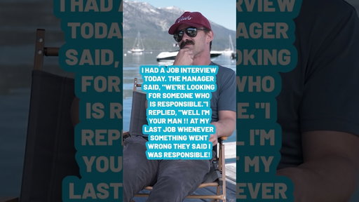 The Responsible Guy Gets Hired 🤣 #dadjokes #interview #shorts