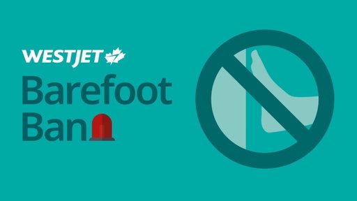 WestJet bans bare feet onboard