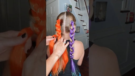 FUN HALLOWEEN HAIRSTYLE 🧡Audrey and Victoria #hairstyle PRODUCTS USED IN DESCRIPTION BELOW ⬇️