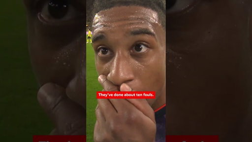 The Supercup ref cam caught this discussion with Olise 🎥🗣️