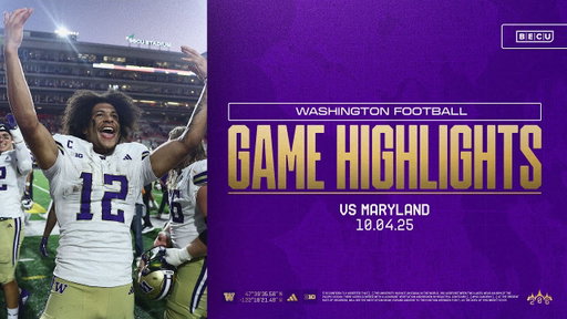 Washington 24,  Maryland 20 | Huskies Highlights