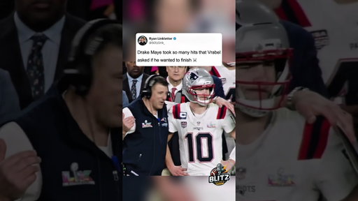 Drake Maye was seeing ghosts and his line gave him no help in the Super Bowl #superbowl #nfl