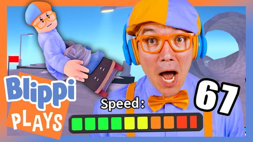 Can I Reach 67 SPEED on Skateboard Obby? 🛹 Blippi Plays Roblox!