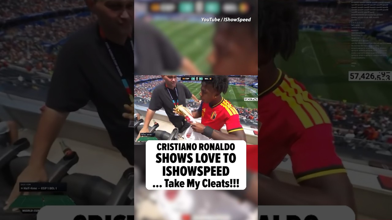 Cristiano Ronaldo Gifts IShowSpeed Game-Worn FIFA World Cup Cleats