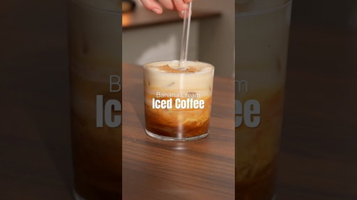 Banana Cream Iced Coffee 🤎 #icedcoffee