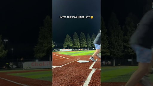 RCKLESS homer lands in the parking lot! #baseball #homerun #batflip