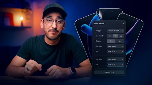 Animating between variants on scroll in Framer  (Animation Lesson 10)