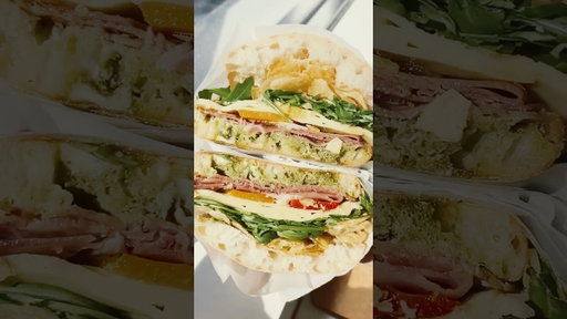 Enjoy the sun & the sand with this Ultimate Beach Sando 🌞🥪 #lunch #sandwich #shorts