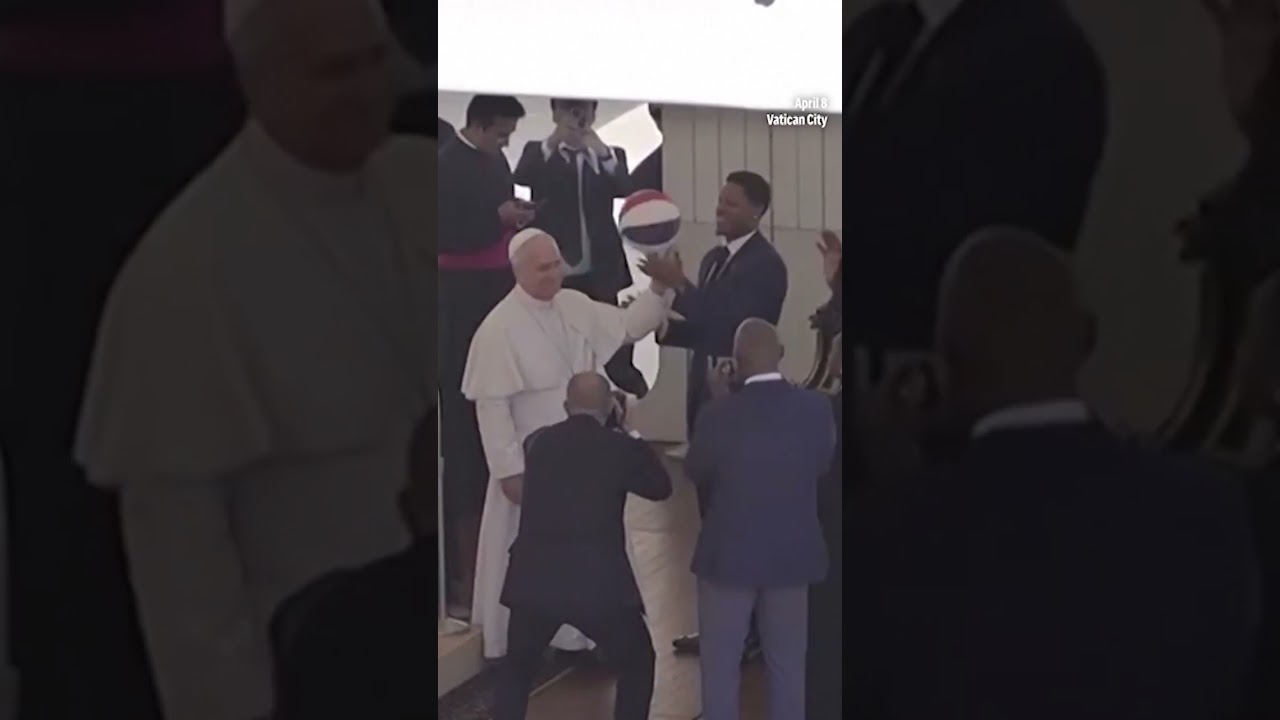 Pope Leo XIV Shows Off Basketball Skills