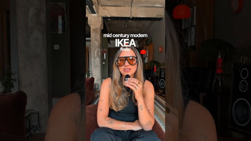 mid century modern IKEA finds!🪴🛋️#homedesign #midcenturymodern #interiordesign #homeinspo #fyp