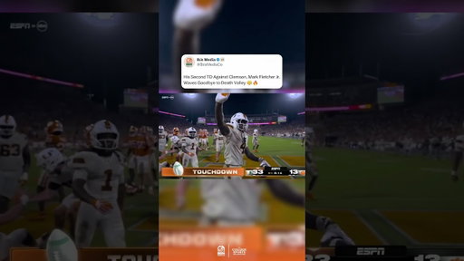 Mark Fletcher Jr. JUMPS Over the Defense for His Second TD of the Game💪🔥(🎥 Via: ABC)
