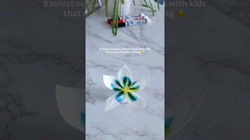 Kitchen Towel Flower Trick That Kids Go CRAZY For 🌸