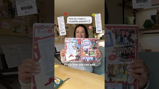 how to add monthly playlist receipts to your journal 📓 #journalwithme #journaling #journalideas