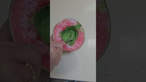 viral watermelon ice cream but make it #matcha #watermelon