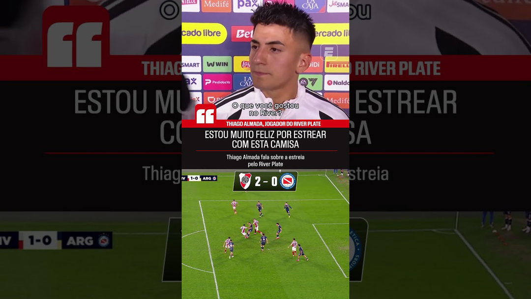 🇦🇷🔥 THIAGO ALMADA FALOU APÓS A SUA ESTREIA PELO RIVER PLATE!