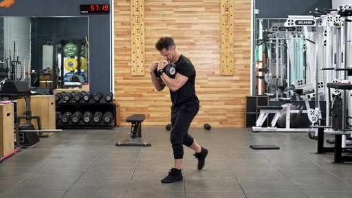 Dumbbell Zercher Reverse Lunge