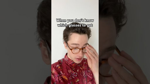 Trying on glasses