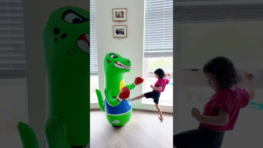 Have a high-energy toddler? this is a lifesaver 🙌 #toddlerfind #punchingbag #toys #dinosaur