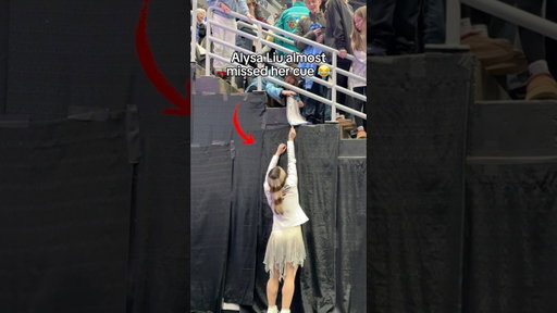 Alysa Liu almost missed her cue 😂 @NBCSports @YouTube #olympics #olympic #sports #d1 #figureskating