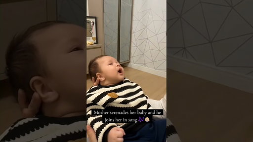 Mother serenades her baby and he joins her in song 🎶👶🏼