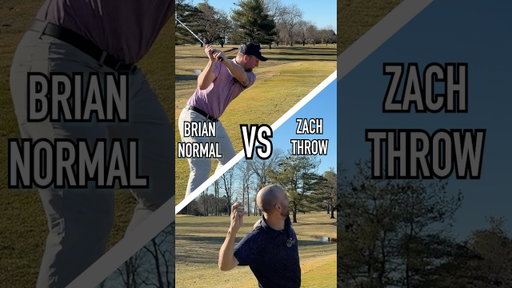 Zach Throwing VS Brian Normal!?! Who Wins?? #golf #shorts #golfer #pga