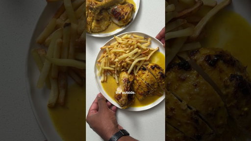 The Perfect Date Night Dinner (Roast Chicken Curry & Chips)