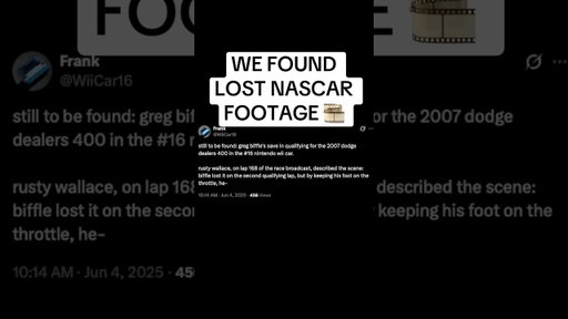 Wii found lost NASCAR FOOTAGE! 🕵
