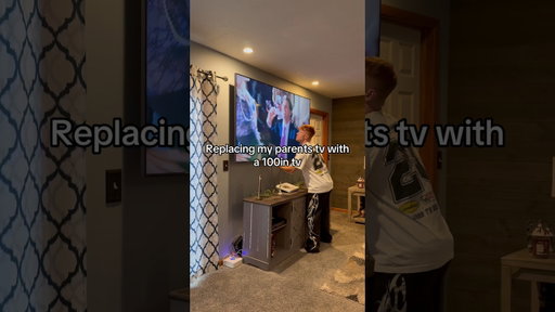 Replacing My Parents Tv With A 100in TV