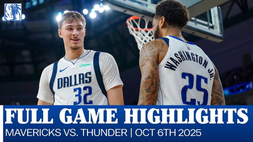 Mavericks Highlights vs. Oklahoma City Thunder | Preseason | October 6, 2025