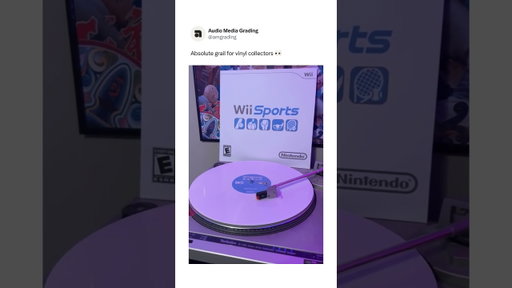 Wii sports theme song on vinyl record!!! #shorts