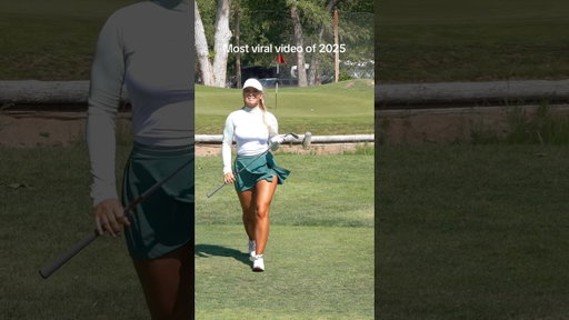 My most viral video of 2025. And I almost didn’t post it bc I thought my legs looked fat 🙂 #golf
