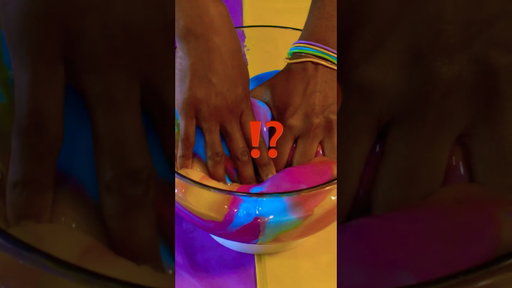 What's HIDING 😱 in the Rainbow 🌈 SLIME?! SURPRISE! #shorts