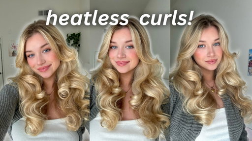 the BEST Heatless Sock Curls Tutorial ✨