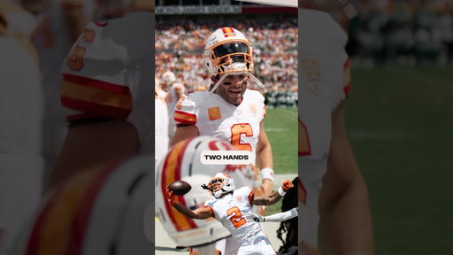 Put some respect on Baker Mayfield’s football 😅#bakermayfield #emekaegbuka #micdup #buccaneers #nfl