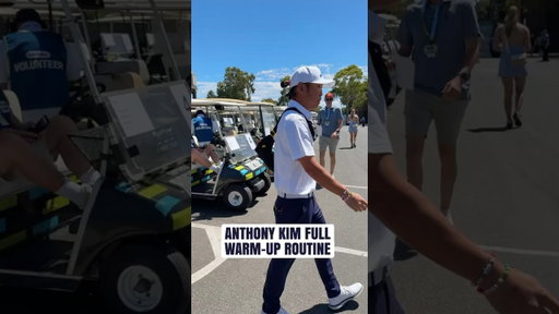 Inside the prep 🎯 Anthony Kim full pre-round routine in Adelaide ⏱️