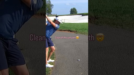 Cart path might as well be fairway 🤯⛳️