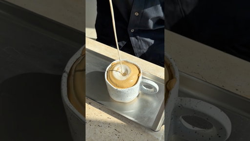Fluffy coffee with toasted milk