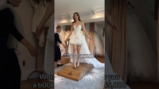 AND the dress transforms into a mini??🙂‍↕️🥰 #weddingdress #viviennewestwood #weddingdressshopping