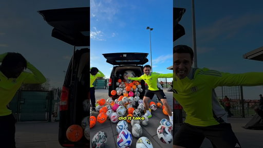 How many balls can we fit in our van? ⚽️🚚 #football #soccer