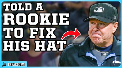 Umpire yells at rookie pitcher to fix his hat, a breakdown