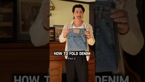 How to fold denim to save space and keep them wrinkle free. #howtofold #closetorganization #howto
