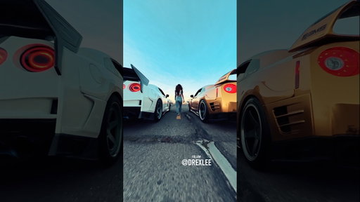 Epic GTR race fake drone 1 Shot 💥 see Results‼️ #cinematic #automobile #insta360